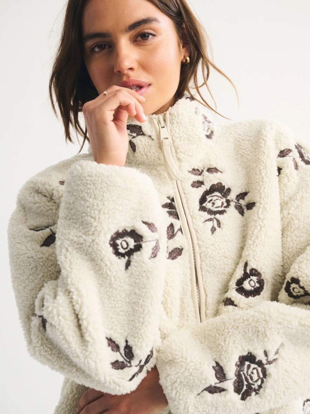 Abercrombie & Fitch Sherpa Full Zip Jacket